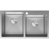 Mexen Xorin двойна мивка от неръждаема стомана 780 x 450 mm, инокс - 6441782000-01