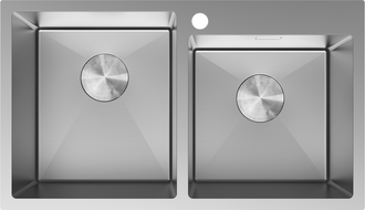 Mexen Xorin мивка стоманена 2-коморна 780 x 450 mm, инокс - 6441782000-01