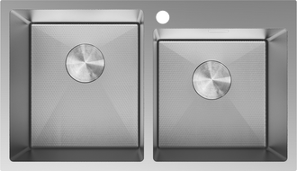 Mexen Xorin мивка от неръждаема стомана с 2 камери 780 x 450 мм, inox HC -6441782000-01HC