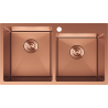 Mexen Xorin мивка от неръждаема стомана с 2 отделения 780 x 450 мм, мед - 6441782000-65