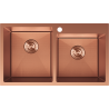 Mexen Xorin стоманена мивка с две отделения 780 x 450 мм, мед HC - 6441782000-65HC