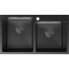 Mexen Xorin мивка от неръждаема стомана с 2 камери 780 x 450 mm, черна - 6441782000-70