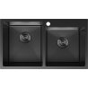 Mexen Xorin мивка от неръждаема стомана с 2 камери 780 x 450 mm, черна - 6441782000-70
