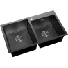 Mexen Xorin мивка от неръждаема стомана, двукамерна 780 x 450 мм, черна HC - 6441782000-70HC