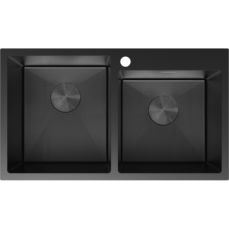 Mexen Xorin мивка от неръждаема стомана, двукамерна 780 x 450 мм, черна HC - 6441782000-70HC