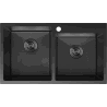 Mexen Xorin 2-камерна стоманена мивка 780 x 450 мм, черна HC - 6441782000-70HC