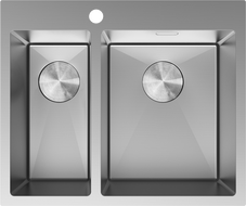 Mexen Flexo мивка от неръждаема стомана с 1.5 камери 610 x 510 mm, инокс - 6446611500-01