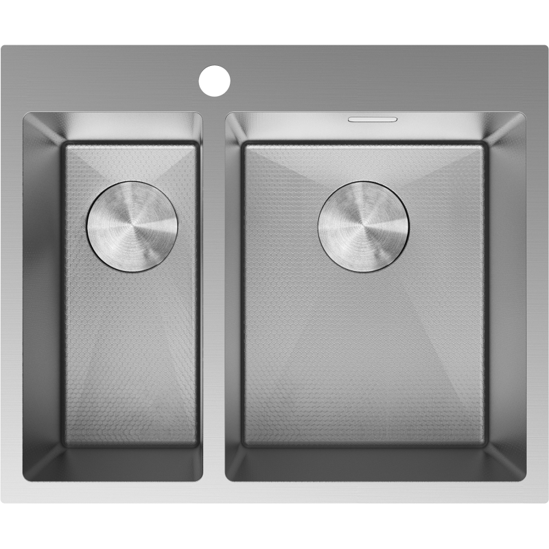 Mexen Flexo мивка от неръждаема стомана с 1,5 камери 610 x 510 mm, inox HC - 6446611500-01HC