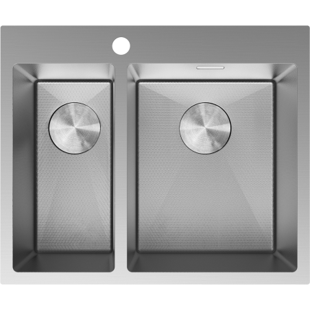 Mexen Flexo мивка от неръждаема стомана с 1,5 камери 610 x 510 mm, inox HC - 6446611500-01HC