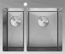 Mexen Flexo мивка от неръждаема стомана с 1,5 камери 610 x 510 mm, inox HC - 6446611500-01HC