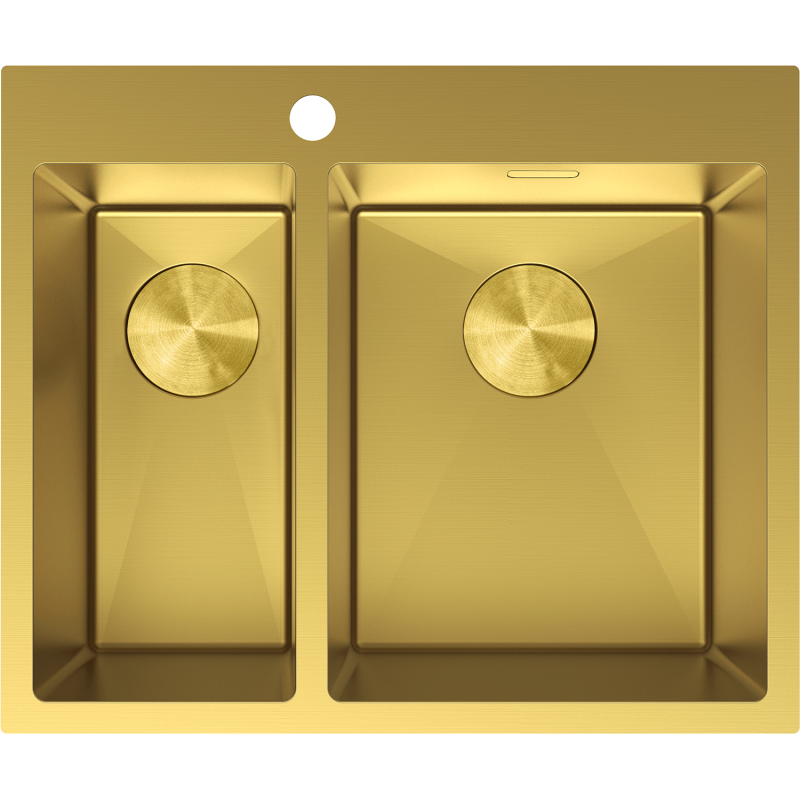 Mexen Flexo стоманена мивка с 1,5 секции 610 x 510 мм, златна - 6446611500-55