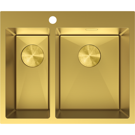 Mexen Flexo стоманена мивка с 1,5 секции 610 x 510 мм, златна - 6446611500-55