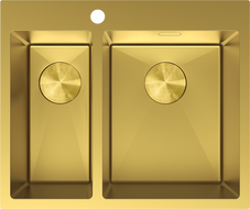 Mexen Flexo стоманена мивка с 1,5 секции 610 x 510 мм, златна - 6446611500-55
