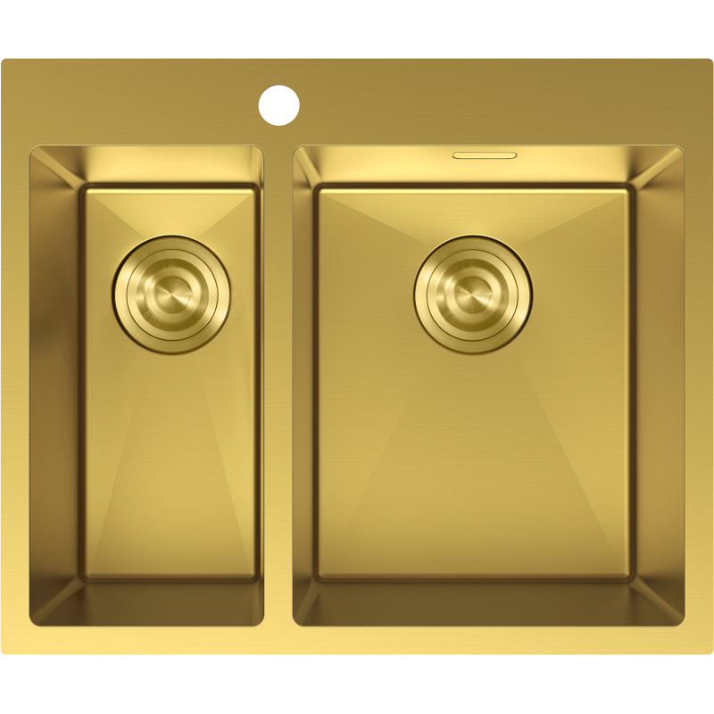 Mexen Flexo стоманена мивка с 1,5 секции 610 x 510 мм, златна - 6446611500-55