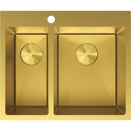 Mexen Flexo стоманена мивка с 1,5 камери 610 x 510 mm, златна HC - 6446611500-55HC