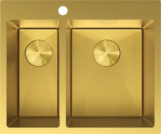 Mexen Flexo стоманена мивка с 1,5 камери 610 x 510 mm, златна HC - 6446611500-55HC