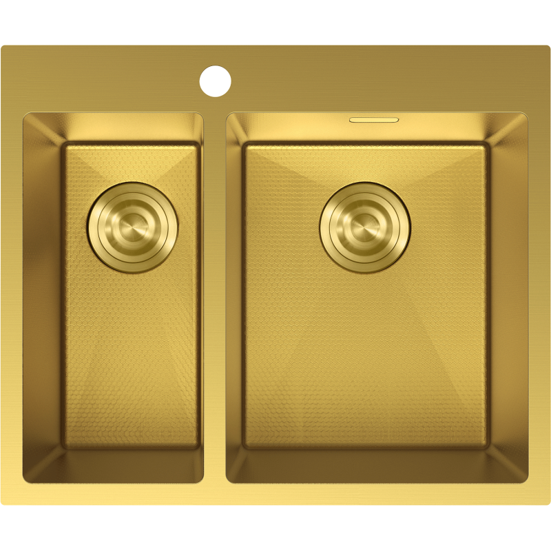 Mexen Flexo стоманена мивка с 1,5 камери 610 x 510 mm, златна HC - 6446611500-55HC