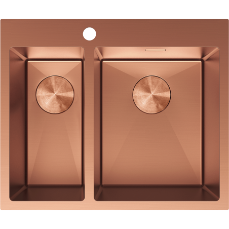 Mexen Flexo стоманена мивка с 1,5 камери 610 x 510 mm, мед - 6446611500-65