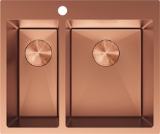 Mexen Flexo стоманена мивка с 1,5 камери 610 x 510 mm, мед - 6446611500-65