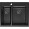 Mexen Flexo мивка от стомана с 1,5 камери 610 x 510 mm, черна - 6446611500-70