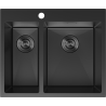 Mexen Flexo мивка от стомана с 1,5 камери 610 x 510 mm, черна - 6446611500-70