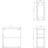 Mexen Box-A отворен шкаф с рафт 20 cm, сив мат - 91AX2-0200-470-0-62