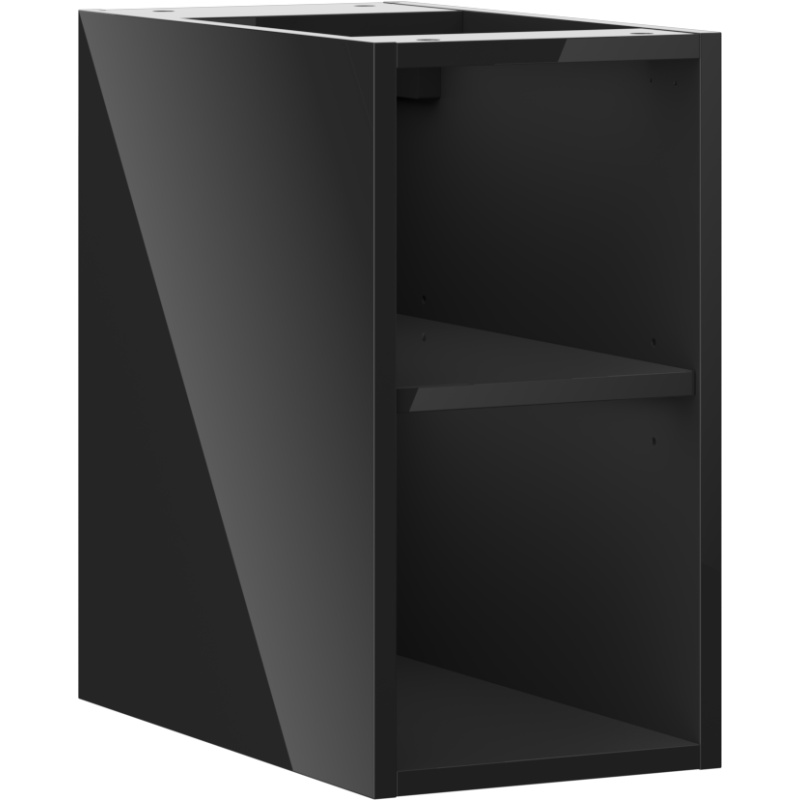 Mexen Box-A отворен шкаф с рафт 25 см, черен гланц - 91AX2-0250-470-0-70