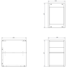 Mexen Box-A отворен шкаф с рафт 30 см, сив мат - 91AX2-0300-470-0-62
