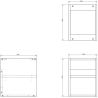 Mexen Box-A открит шкаф с рафт 35 см, бял мат - 91AX2-0350-470-0-01
