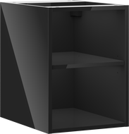 Mexen Box-A отворен шкаф с рафт 35 см, черен гланц - 91AX2-0350-470-0-70