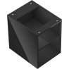 Mexen Box-A отворен шкаф с рафт 35 см, черен гланц - 91AX2-0350-470-0-70