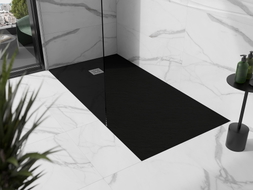 Mexen Stone+ правоъгълна композитна душ корито 200 x 80 см, черна - 44708020
