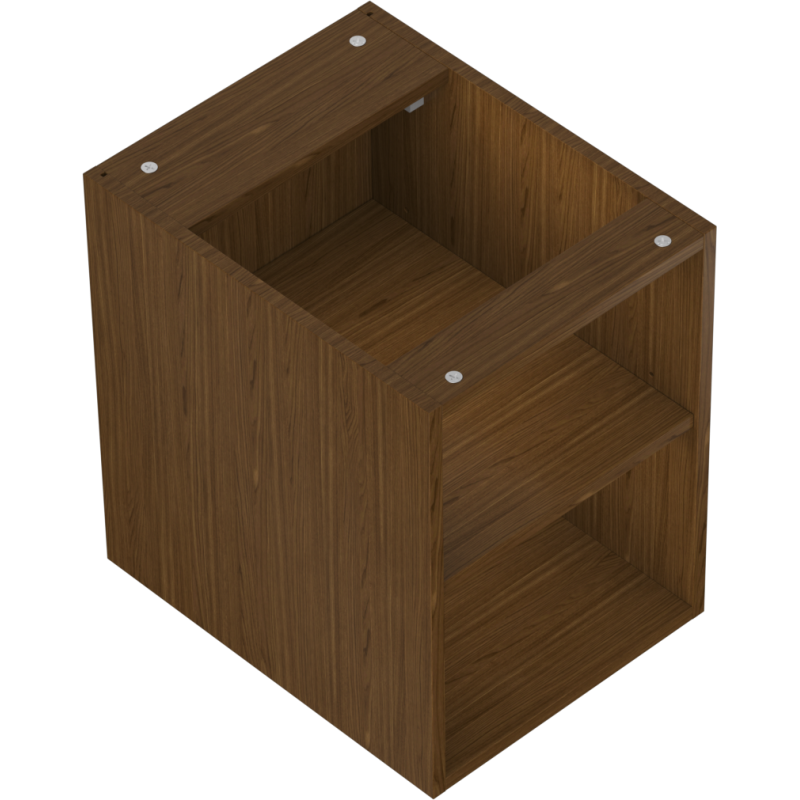 Mexen Box-A отворен шкаф с рафт 35 см, орех - 91AX2-0350-470-0-86