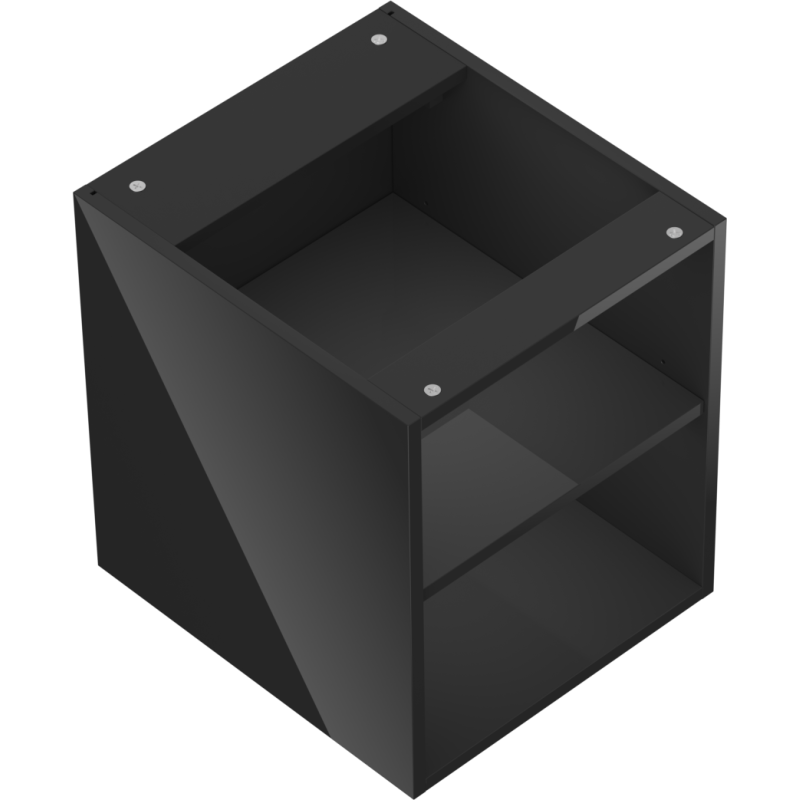 Mexen Box-A отворен шкаф с рафт 40 см, черен гланц - 91AX2-0400-470-0-70