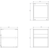 Мексен Box-A отворен шкаф с рафт 40 см, дъб - 91AX2-0400-470-0-81