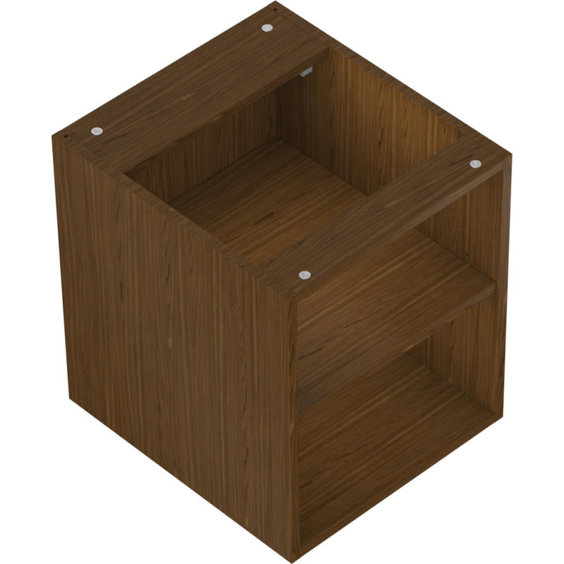 Mexen Box-A отворен шкаф с рафт 40 см, орех - 91AX2-0400-470-0-86