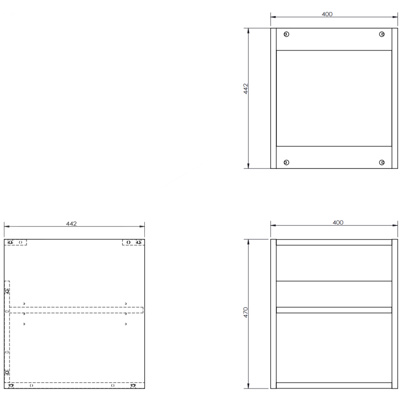 Mexen Box-A отворен шкаф с рафт 40 см, орех - 91AX2-0400-470-0-86