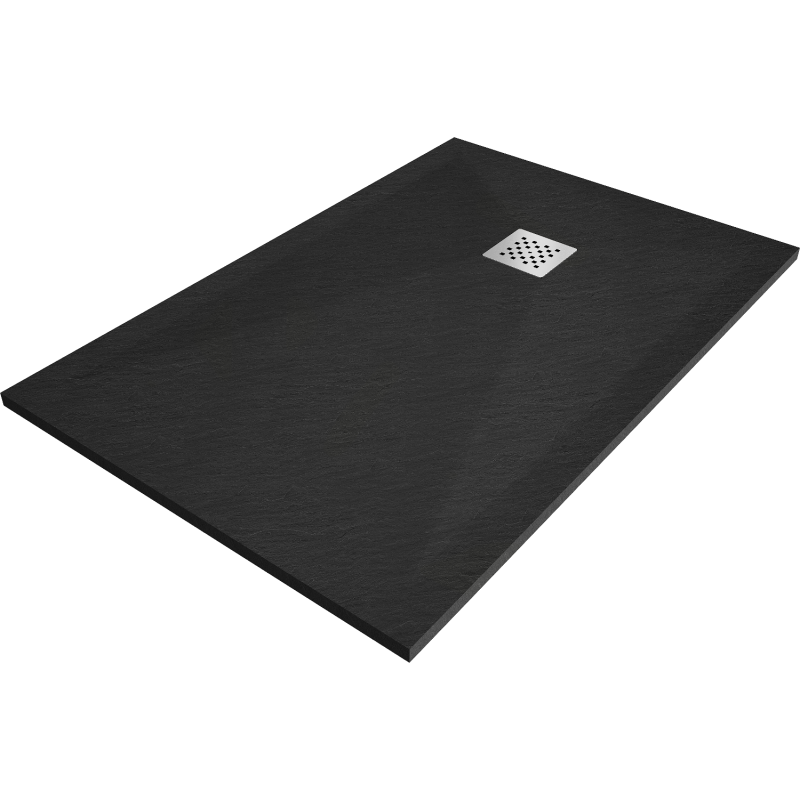 Mexen Stone+ композитен душ кабина правоъгълна 100 x 90 см, черен - 44709010