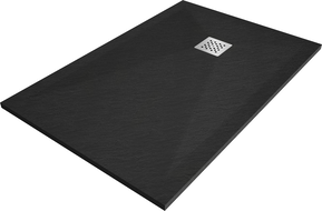 Mexen Stone+ композитен душ кабина правоъгълна 100 x 90 см, черен - 44709010