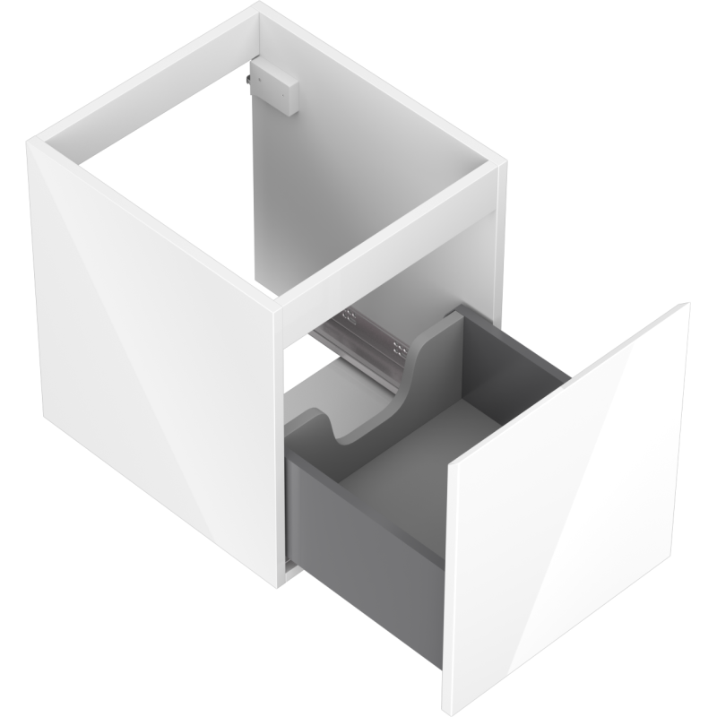 Mexen Orio шкаф за баня за мивка 40 см, 1 чекмедже, бял гланц - 91A10-04047-1-BF00
