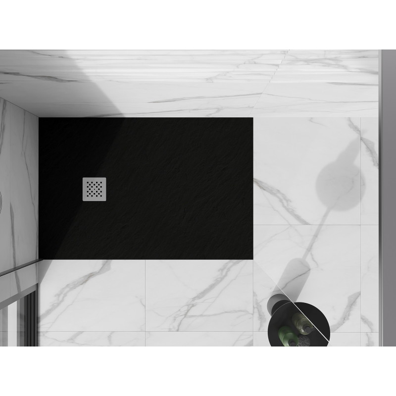 Mexen Stone+ правоъгълна композитна душ кабина 140 x 90 см, черна - 44709014