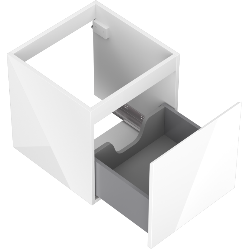 Mexen Orio шкаф за баня под мивка 45 см, 1 чекмедже, бял гланц - 91A10-04547-1-BF00