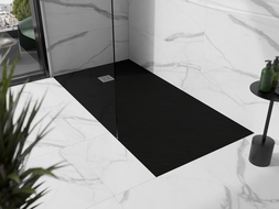 Mexen Stone+ композитен правоъгълен поддон 160 x 90 см, черен - 44709016