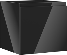 Mexen Orio шкафче за баня под мивка 50 см, 1 чекмедже, черен гланц - 91A10-05047-1-BF70