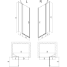 Mexen Mist отваряеми душ врати 105 cm, прозрачни, черни - 8A4-105-000-70-00