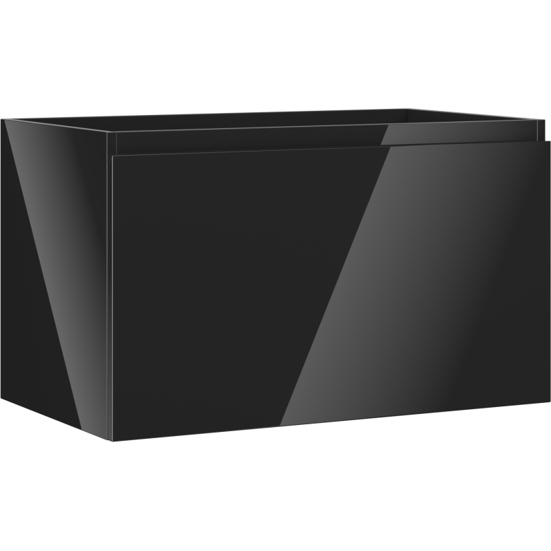 Mexen Orio шкаф за баня с мивка 80 см, 1 чекмедже, черен гланц - 91A10-08047-1-BF70