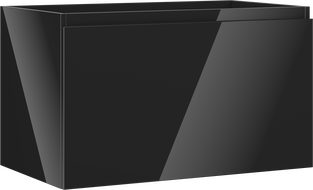 Mexen Orio шкаф за баня с мивка 80 см, 1 чекмедже, черен гланц - 91A10-08047-1-BF70