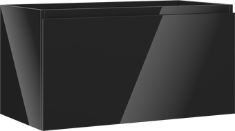 Mexen Orio шкаф за мивка 90 см, 1 чекмедже, черен гланц - 91A10-09047-1-BF70