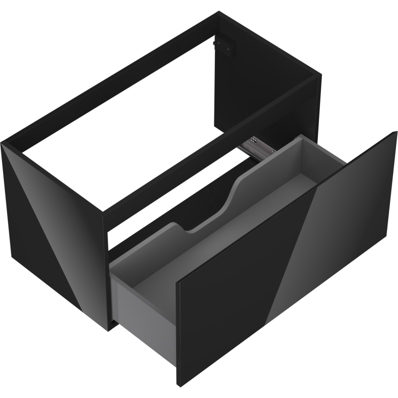 Mexen Orio шкаф за мивка 90 см, 1 чекмедже, черен гланц - 91A10-09047-1-BF70