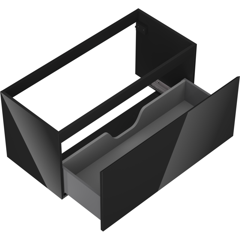 Mexen Orio баня шкаф под мивка 100 см, 1 чекмедже, черен гланц - 91A10-10047-1-BF70